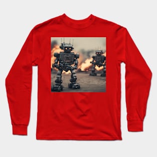 Robot Attack Long Sleeve T-Shirt